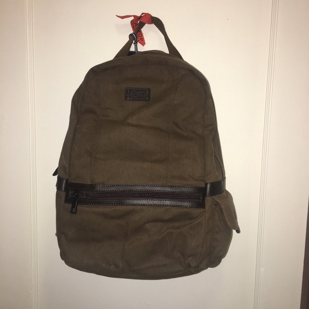 Bass Waxed Canvas Laptop Backpack NWT